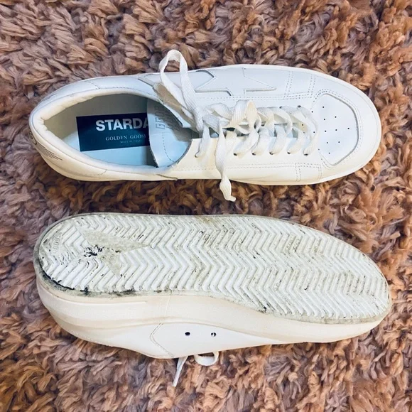 Golden Goose Men's White Low Top Sneakers Size 7 US